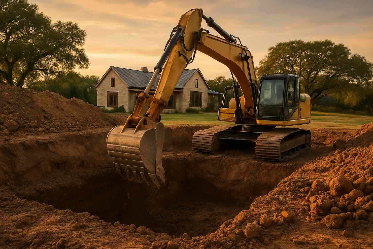 Foundation Excavation in Waring Texas