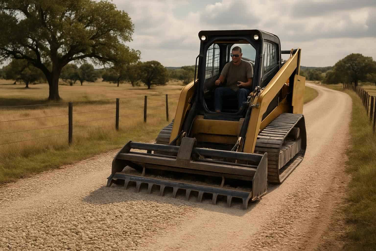 Gravel Road Building in Harper Texas
