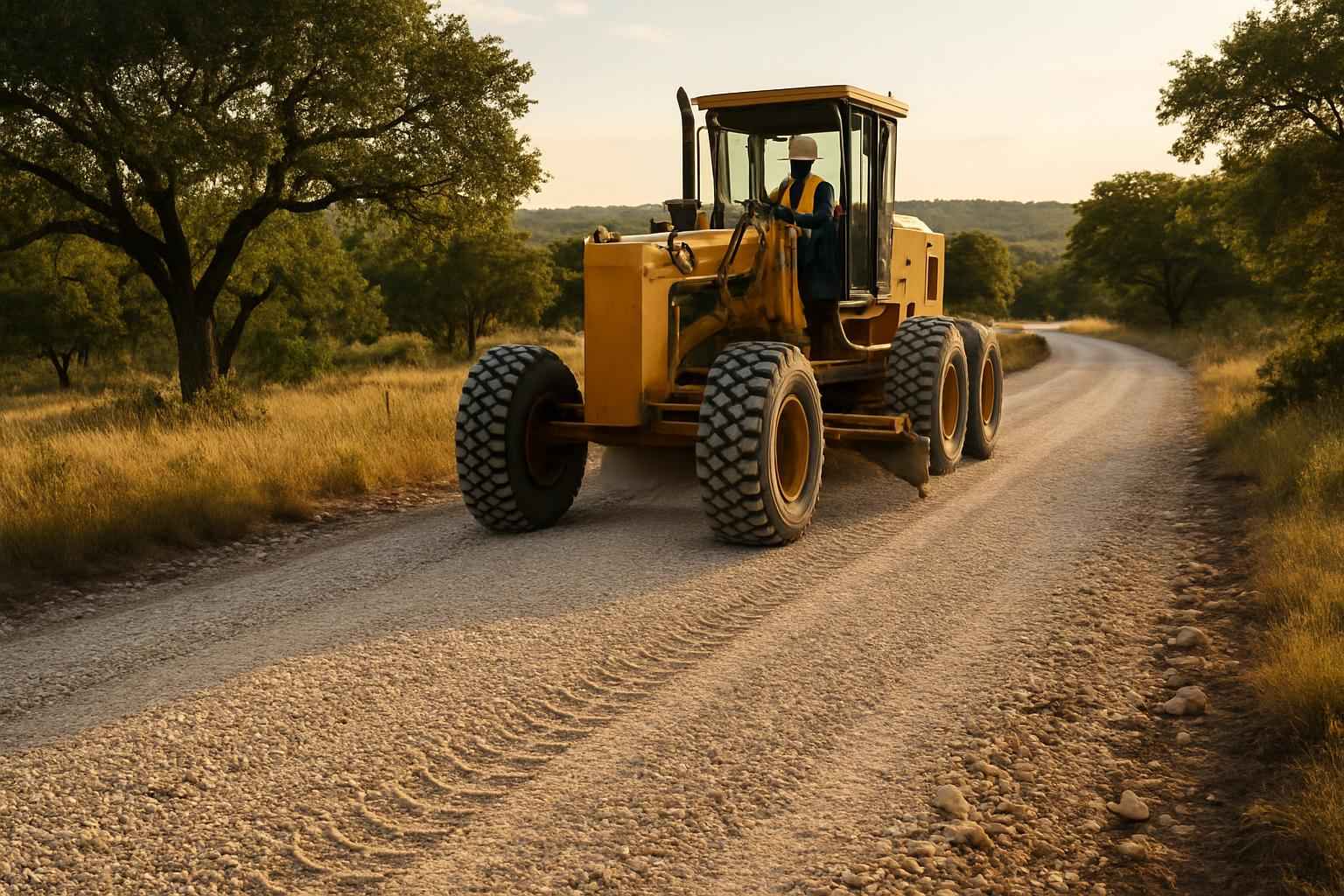Gravel Road Building in Kerrville Texas