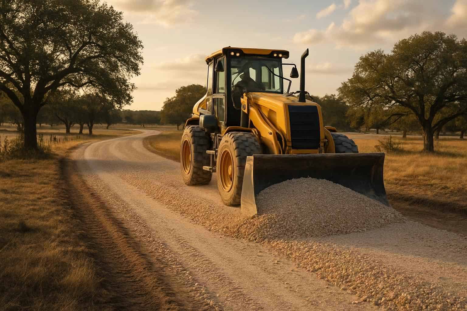 Gravel Road Building in Waring Texas