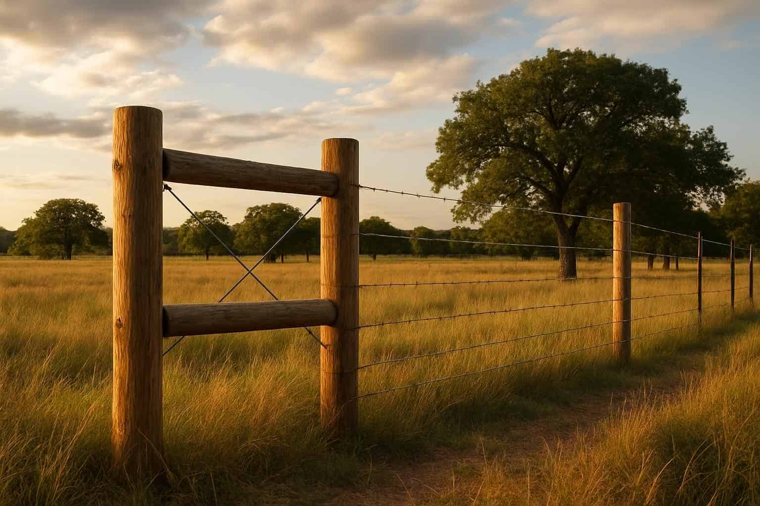 H Brace and Corner Posts in Waring Texas