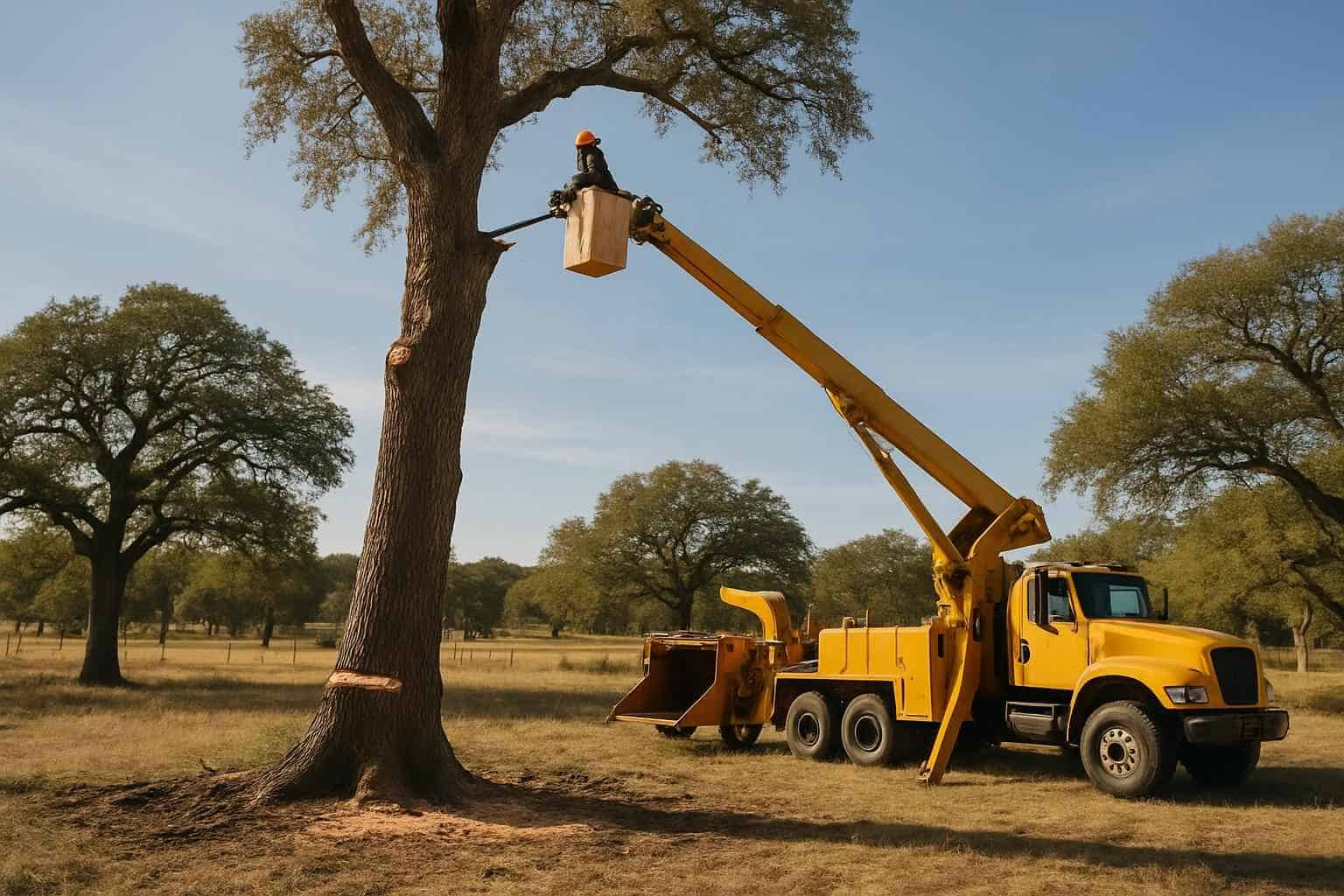 Large Tree Removal in Waring Texas