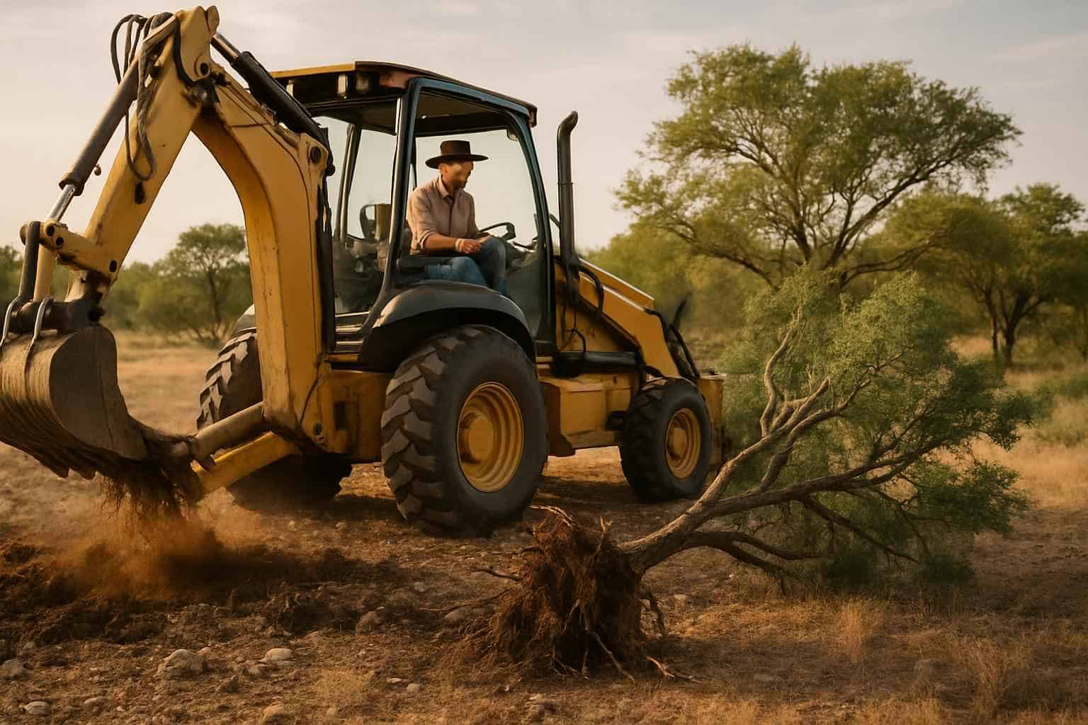 Mesquite Grubbing in Comfort Texas