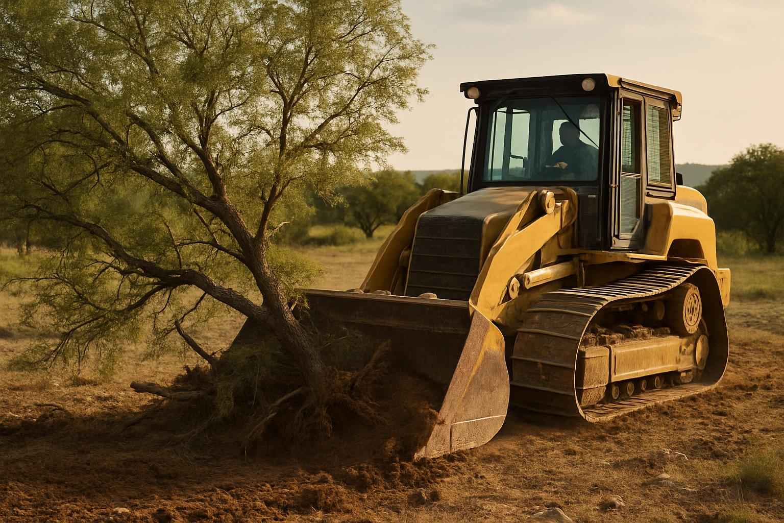 Mesquite Grubbing in Kerrville Texas