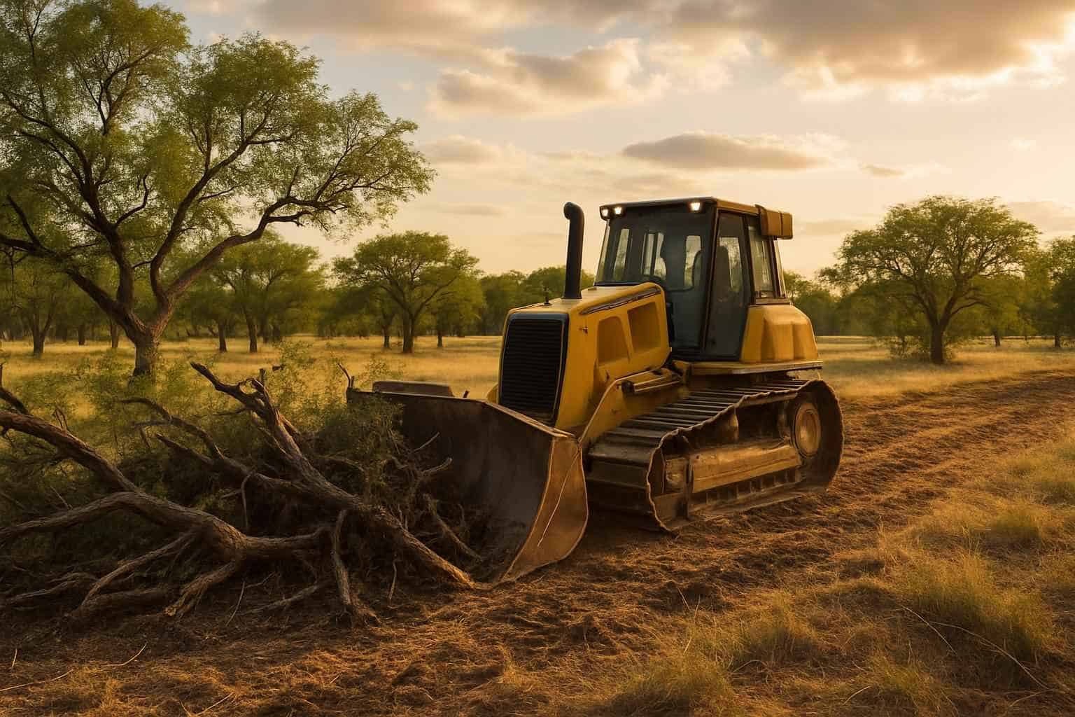 Mesquite Pasture Clearing in Comfort Texas