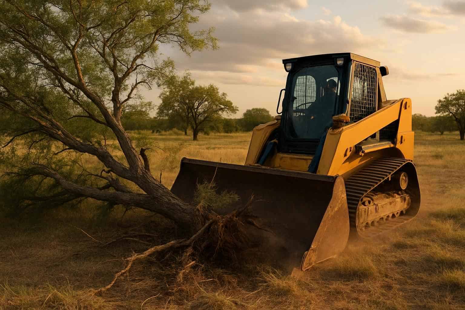 Mesquite Pasture Clearing in Harper Texas