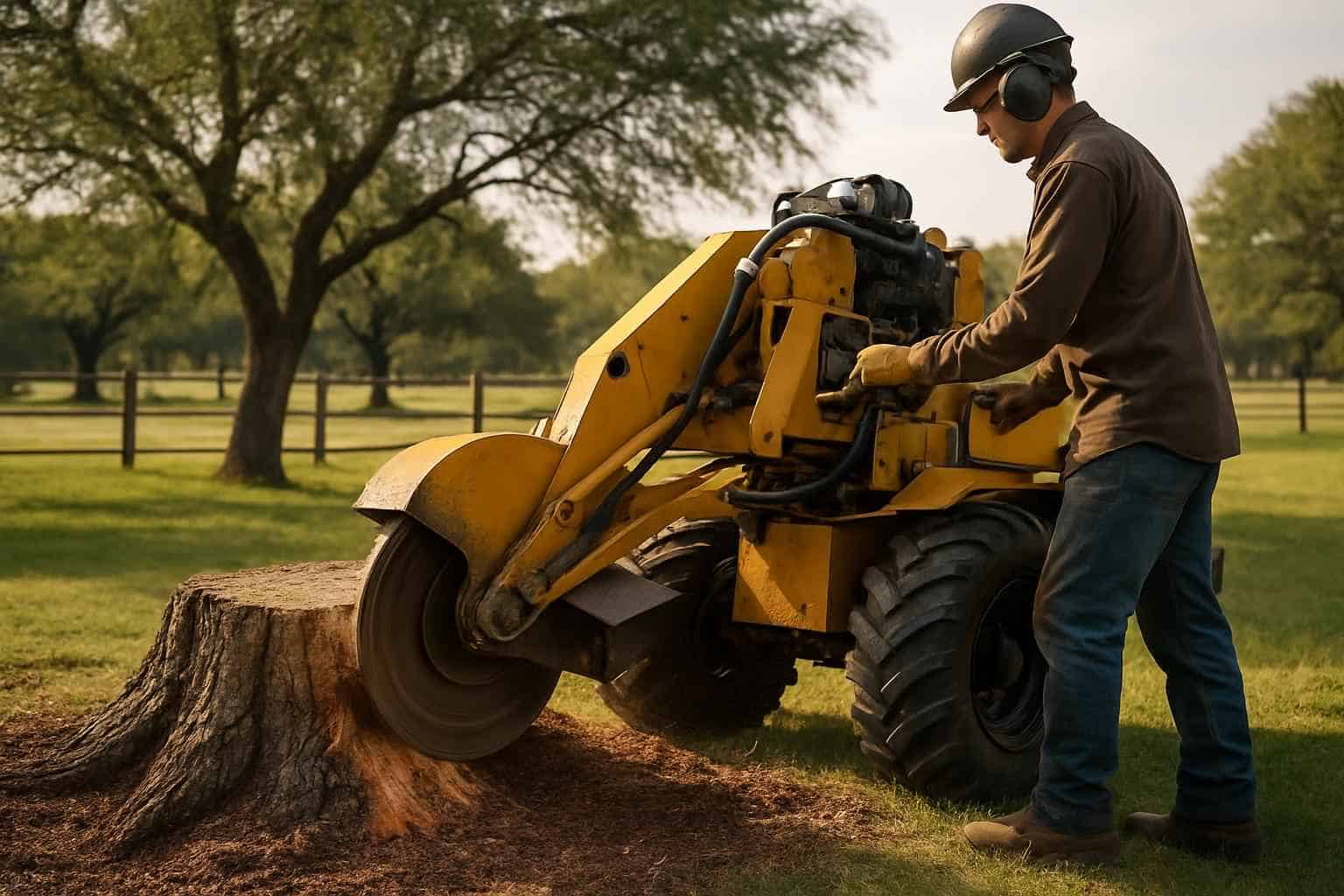 Mesquite Stump Removal in Comfort Texas