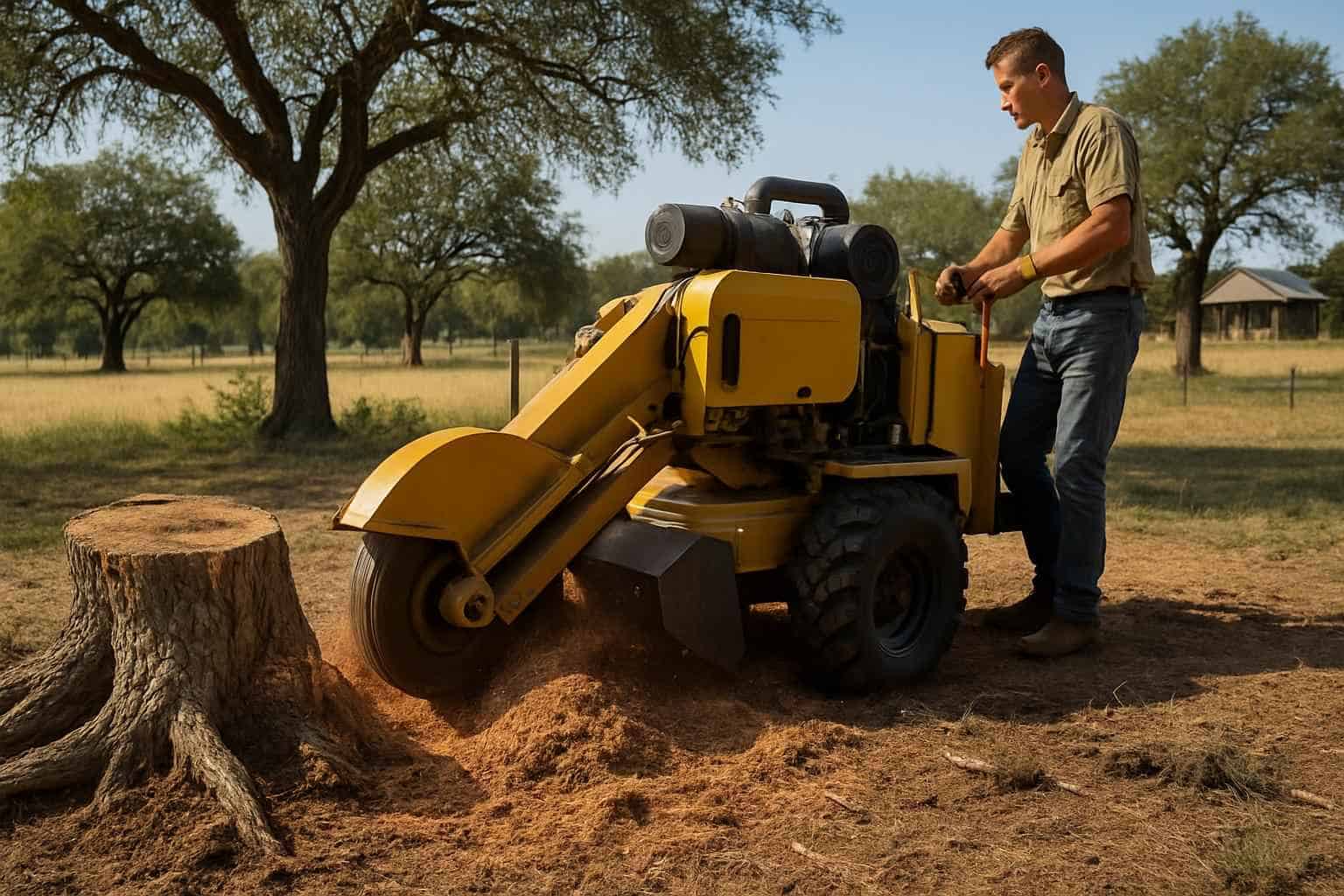 Mesquite Stump Removal in Waring Texas