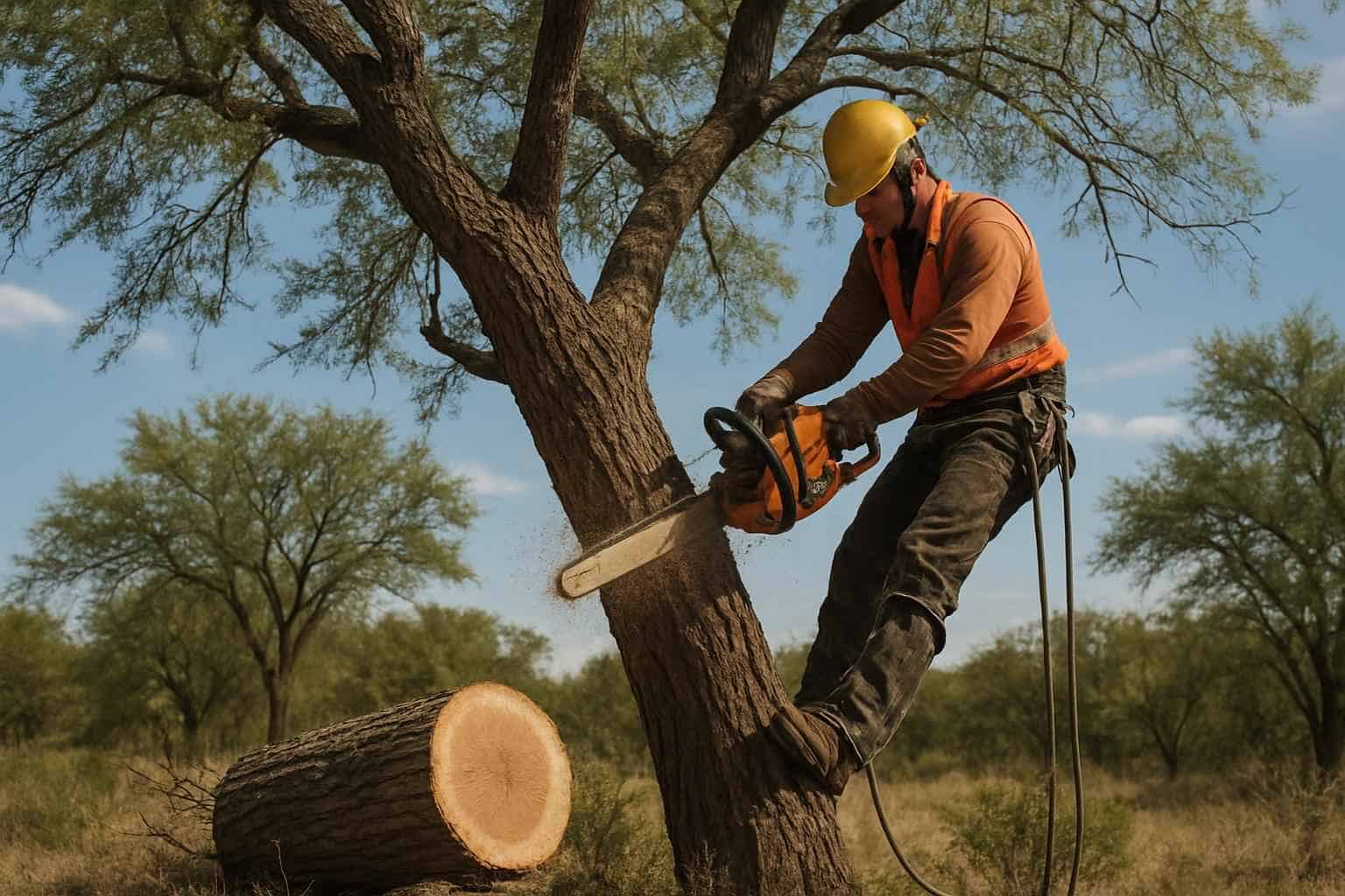 Mesquite Tree Removal in Center Point Texas
