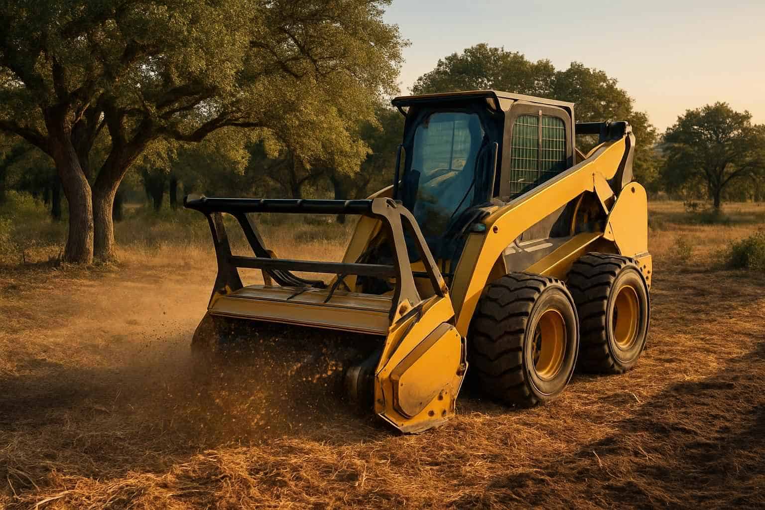 Mulching for Lot Prep in Comfort Texas
