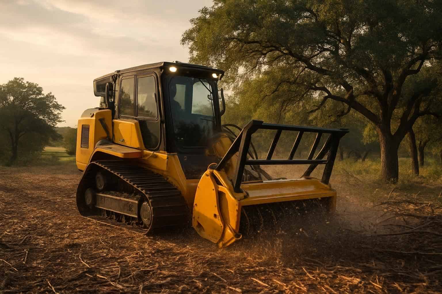 Mulching for Lot Prep in Doss Texas