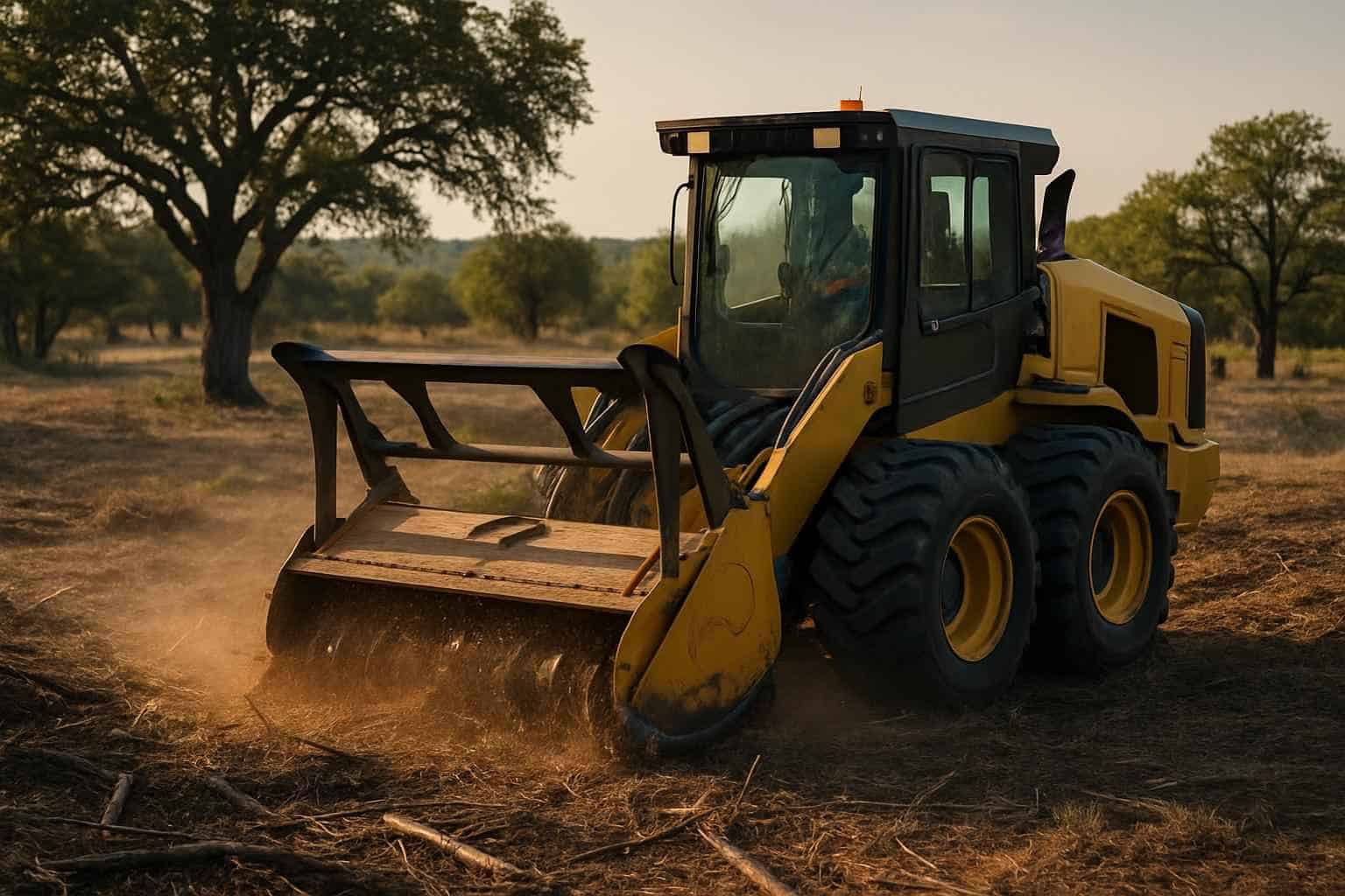 Mulching for Lot Prep in Harper Texas