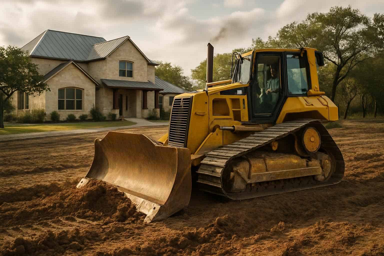 New Construction Lot Prep in Comfort Texas