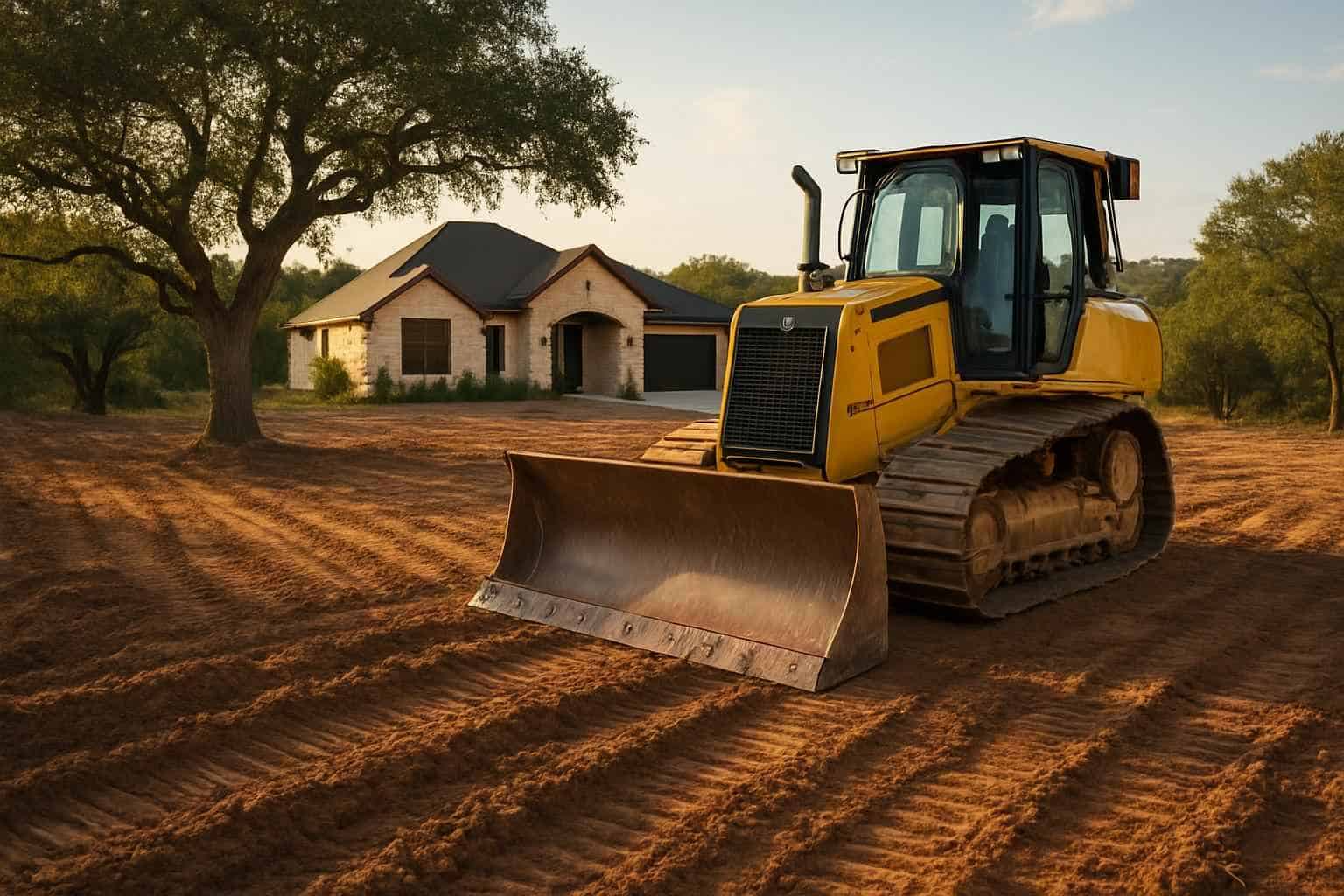 New Construction Lot Prep in Kerrville Texas