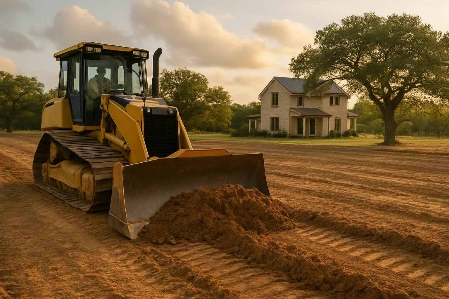 New Construction Lot Prep in Waring Texas