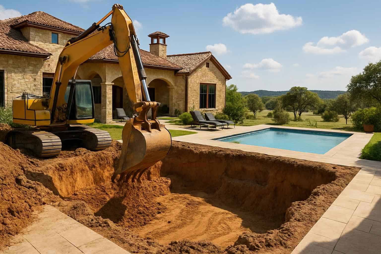 New Pool Dig in Doss Texas