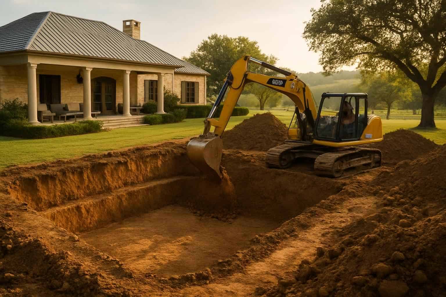 New Pool Dig in Waring Texas