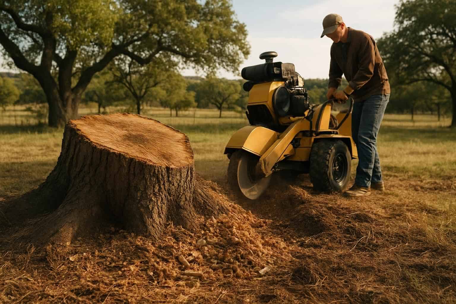 Oak Stump Removal in Doss Texas