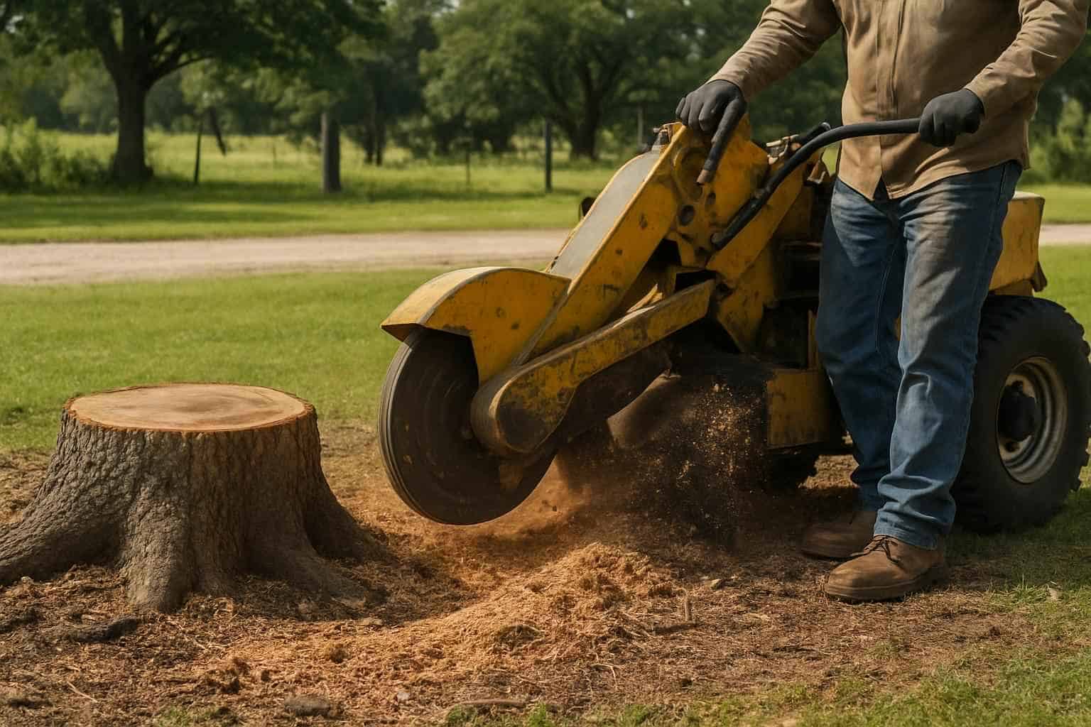 Oak Stump Removal in Waring Texas