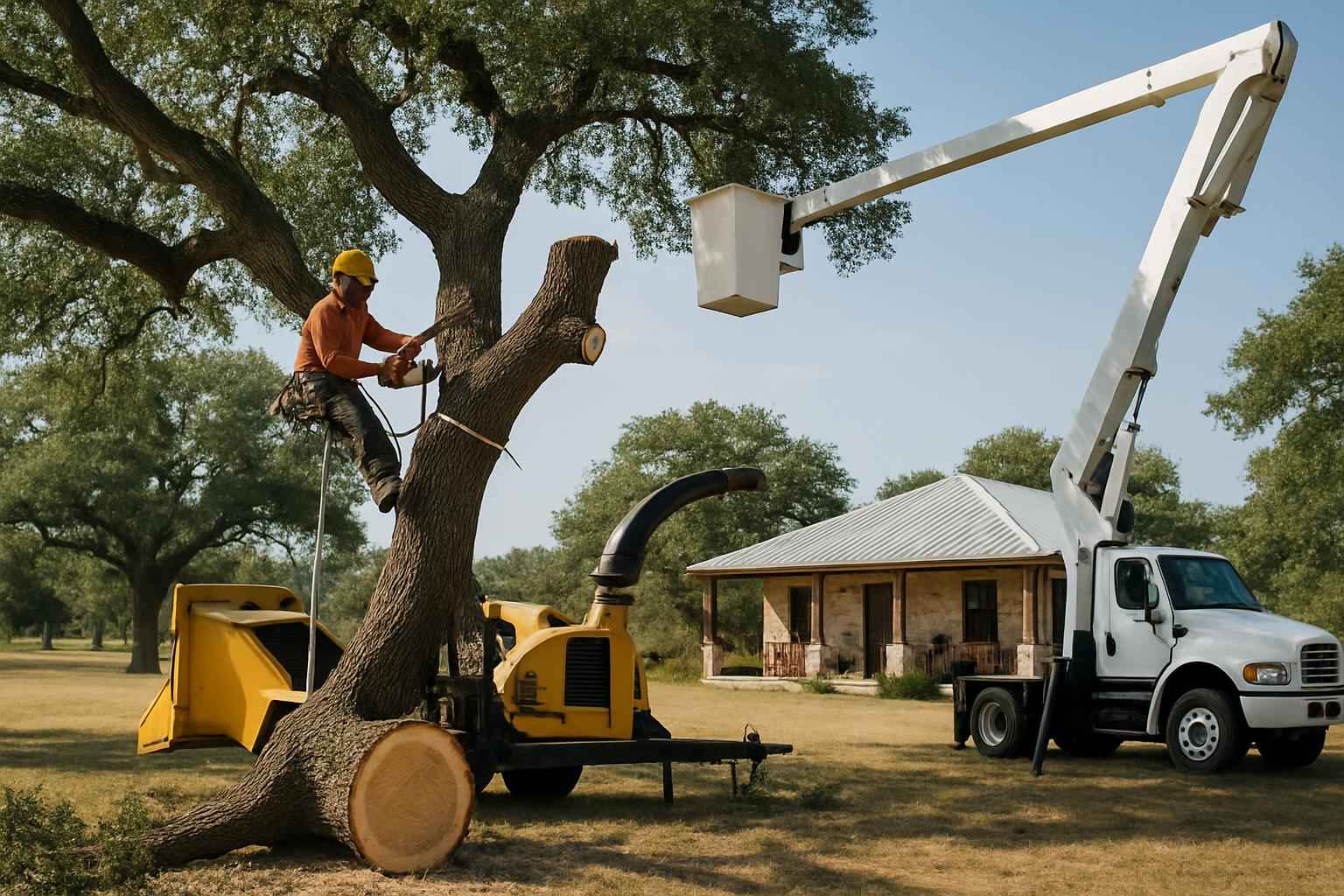Oak Tree Removal in Center Point Texas