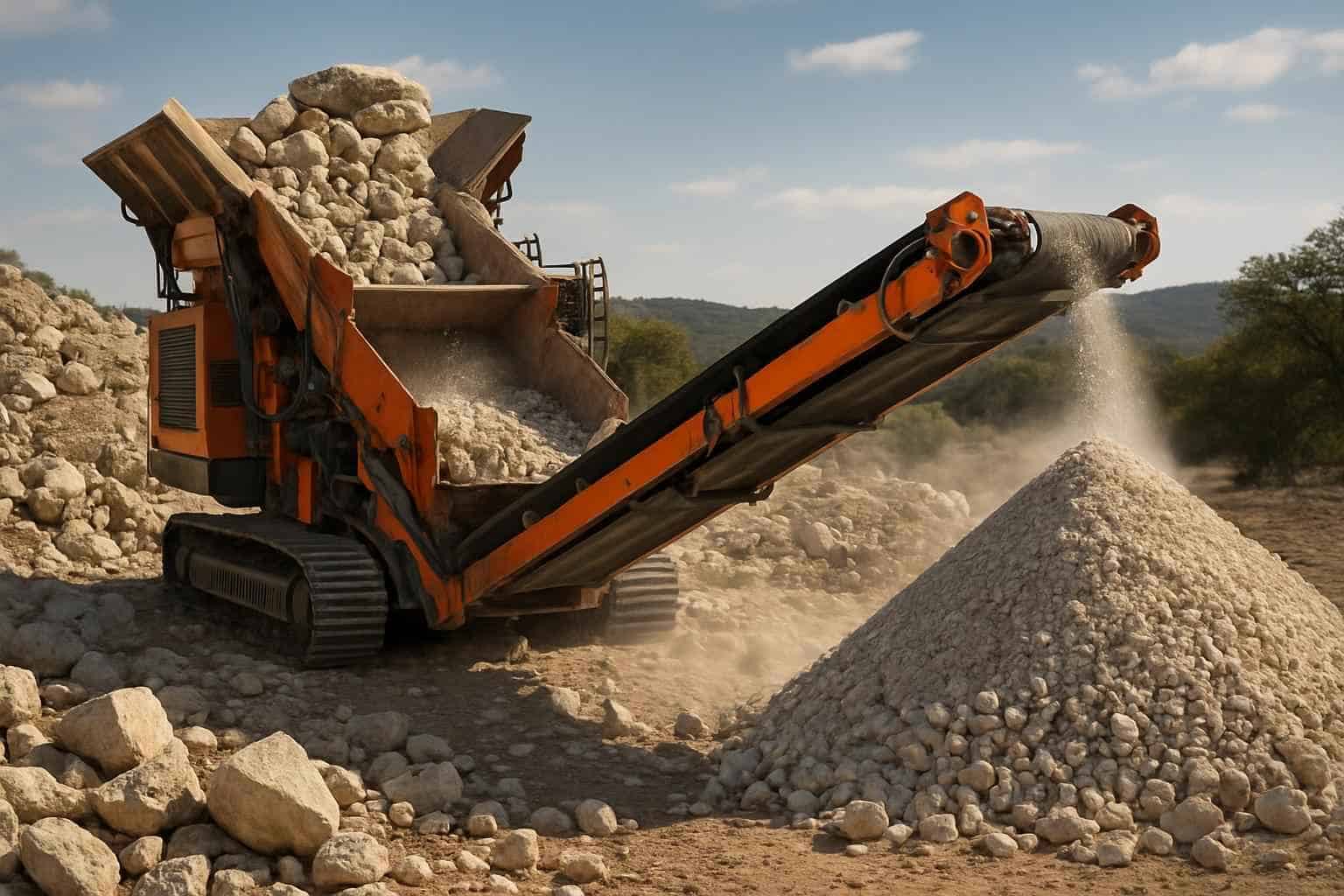 On Site Rock Crushing in Harper Texas