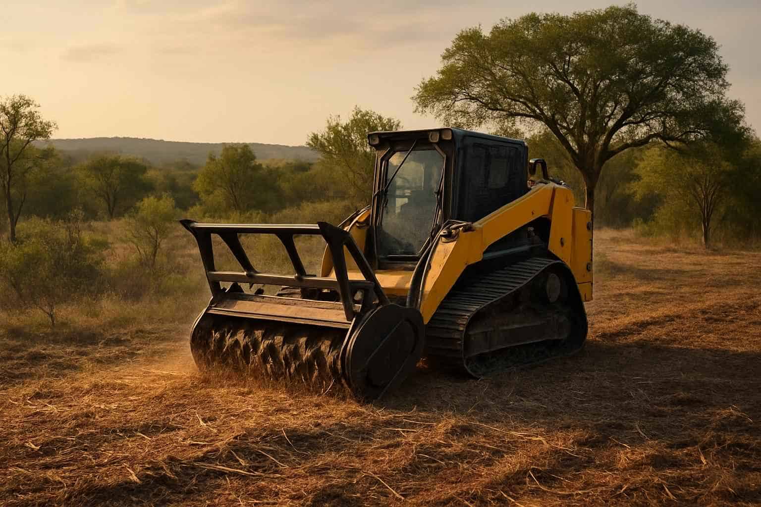 One Pass Mulching in Center Point Texas