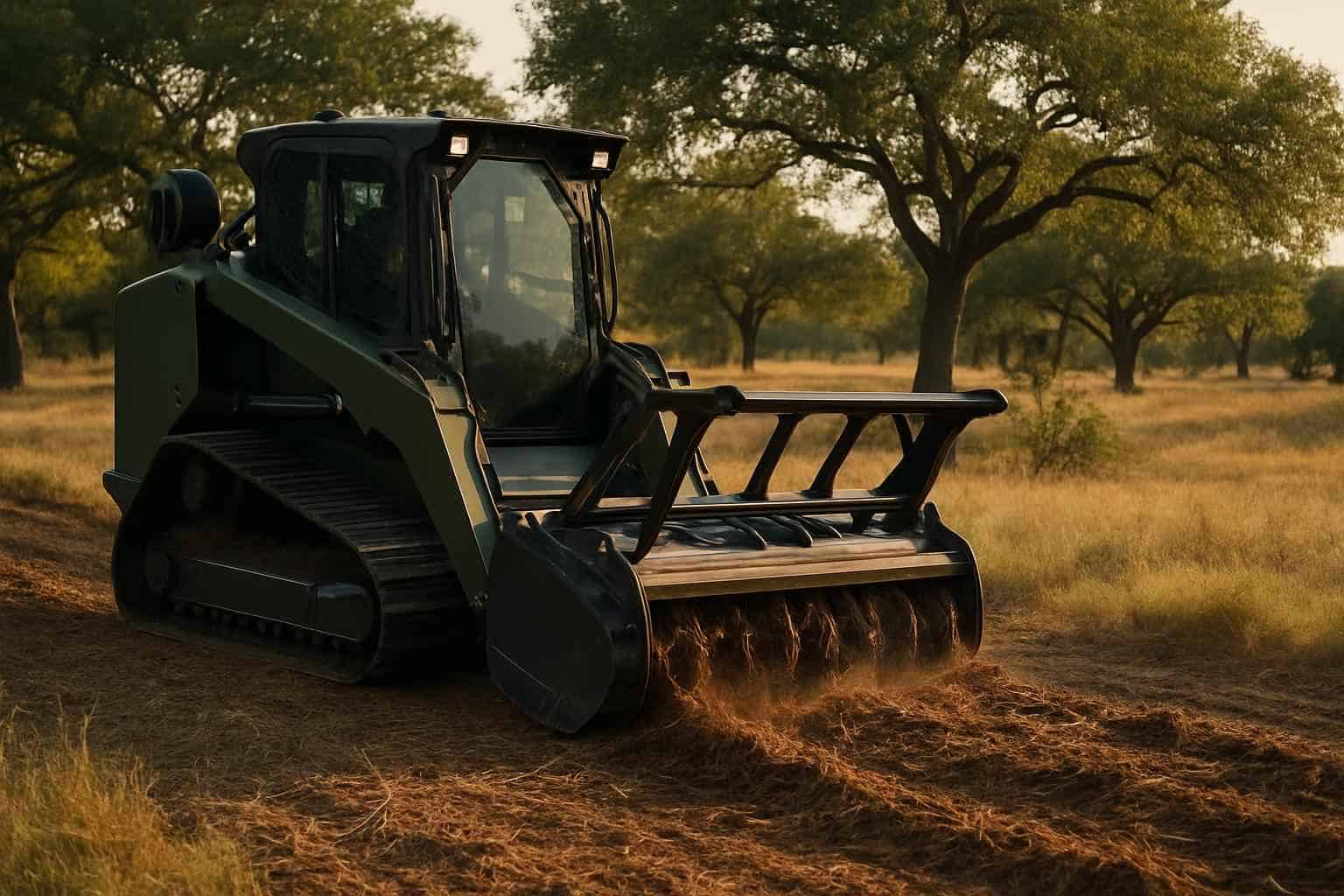 One Pass Mulching in Harper Texas