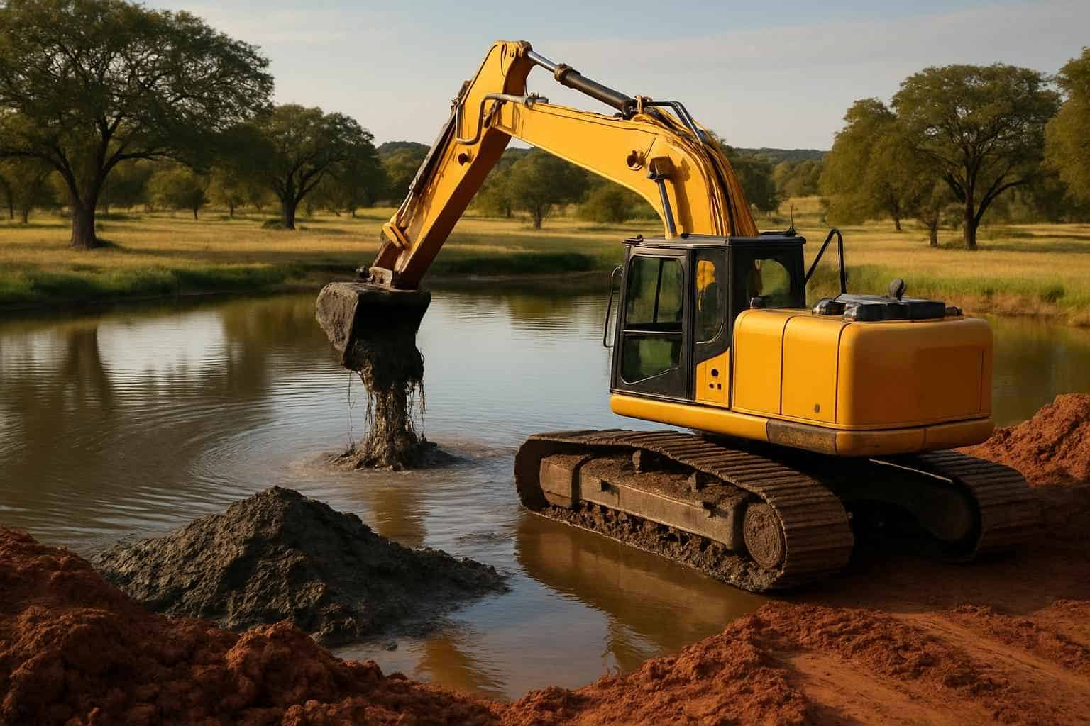 Pond Dredging and Silt Removal in Harper Texas
