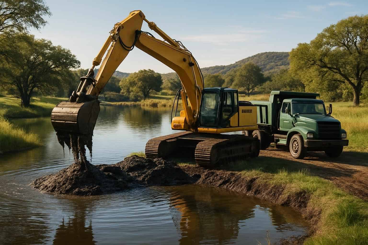 Pond Dredging and Silt Removal in Kerrville Texas