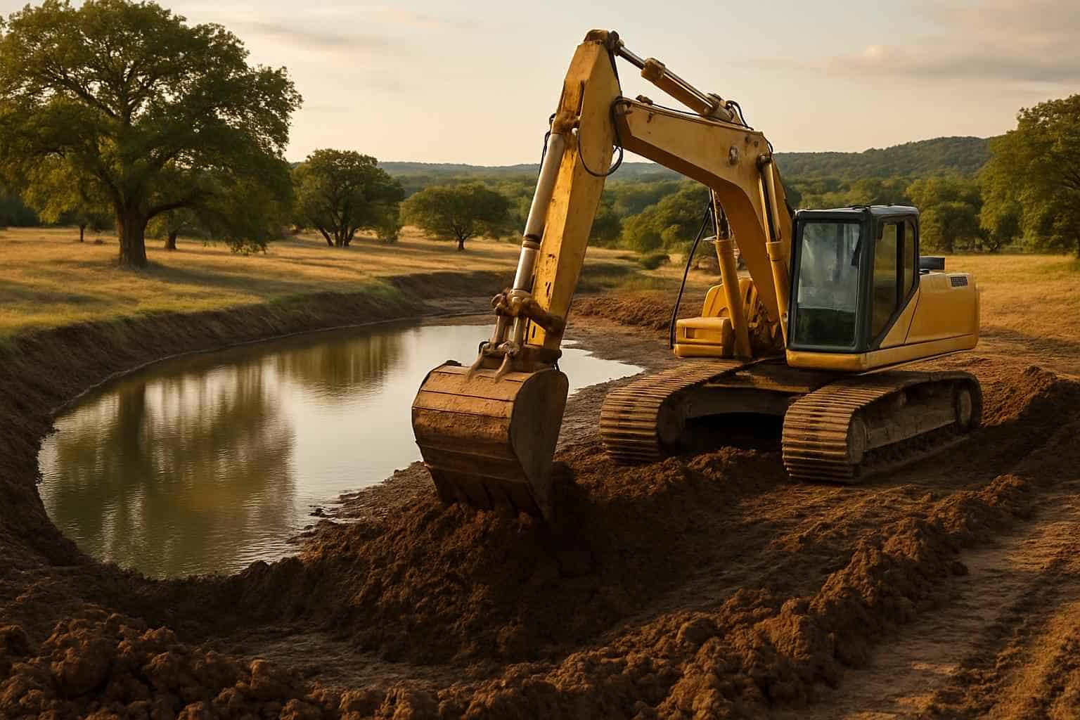 Pond Excavation in Kerrville Texas