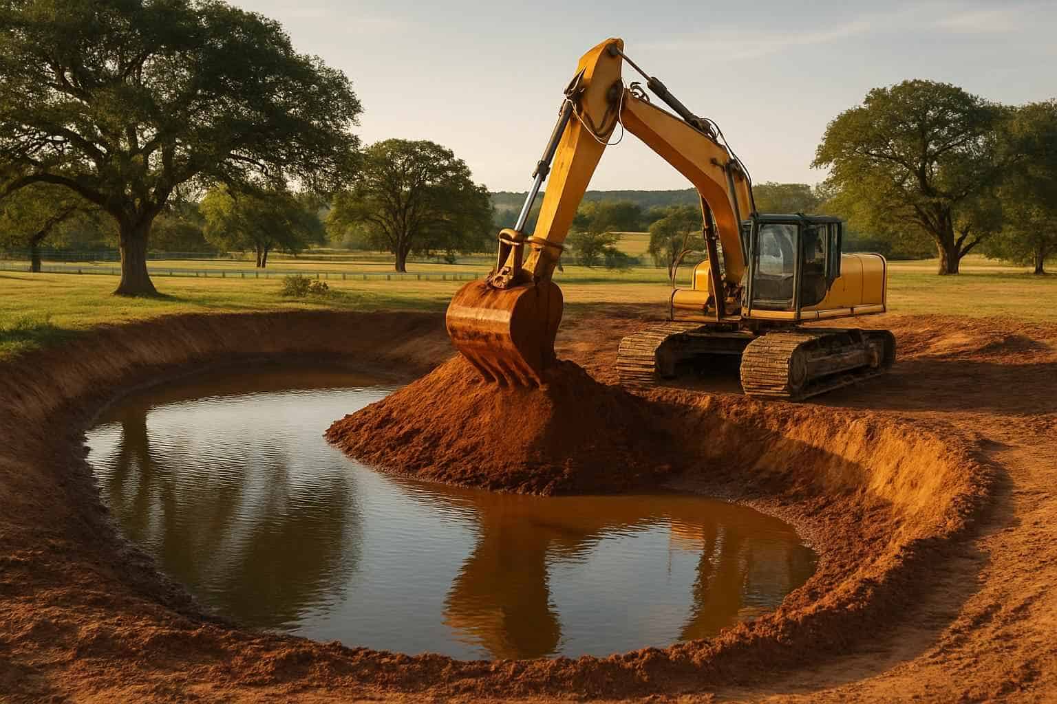 Pond Excavation in Waring Texas