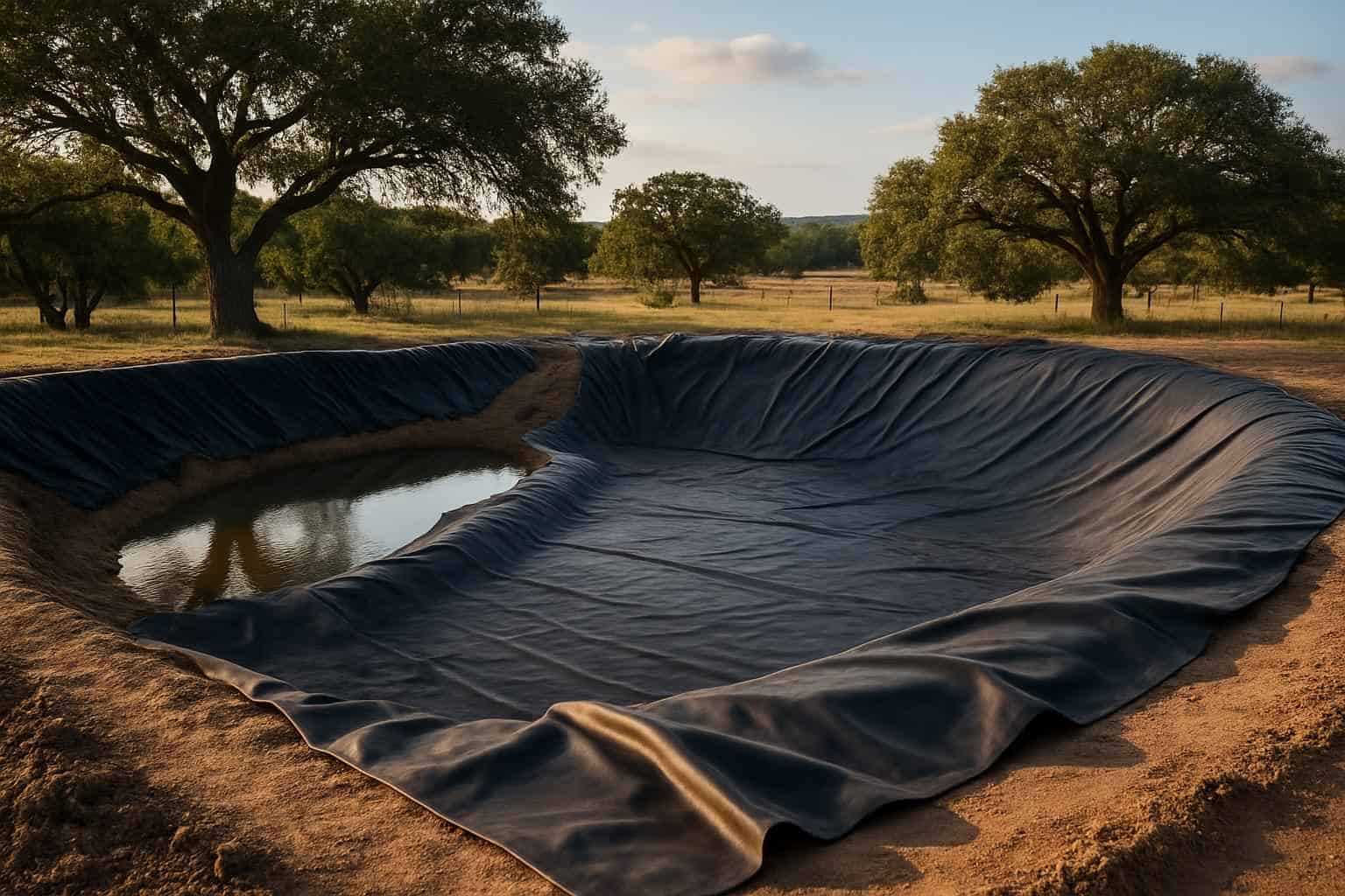 Pond Liner Prep in Waring Texas