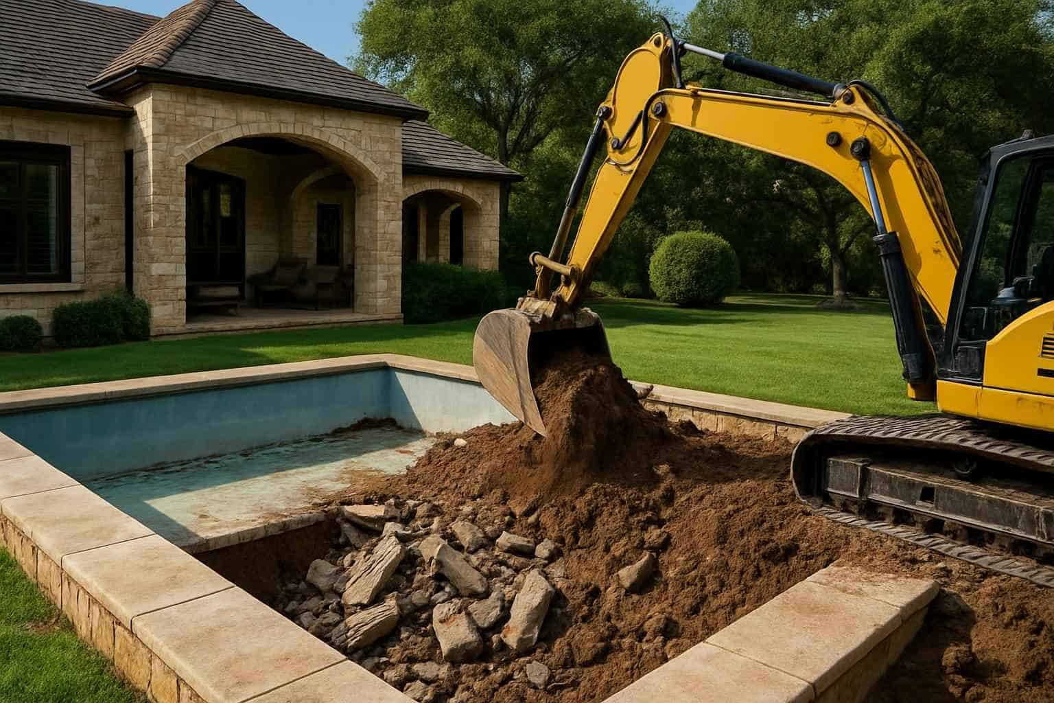 Pool Demolition and Fill in Kerrville Texas