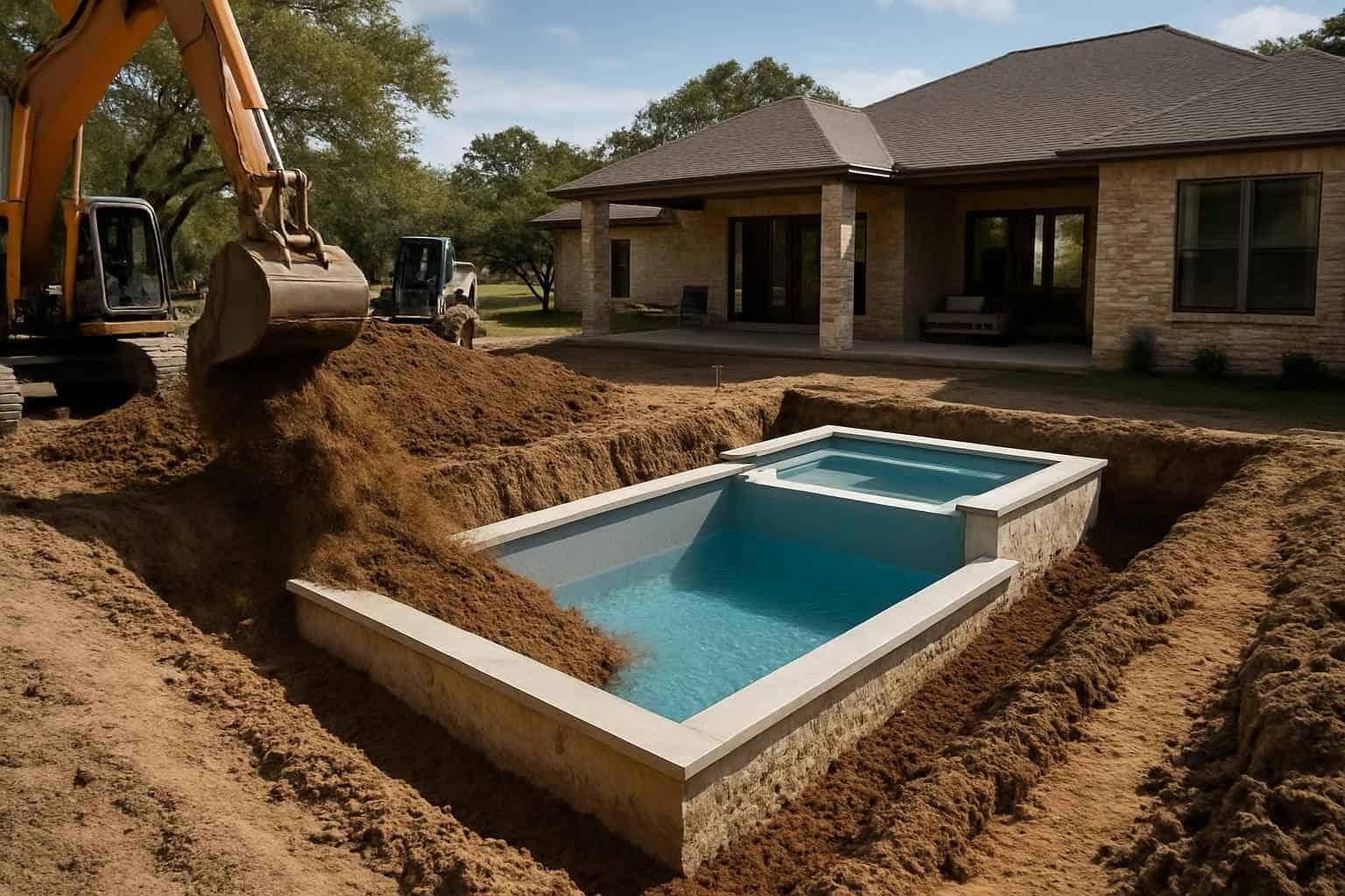 Pool Overdig and Backfill in Comfort Texas