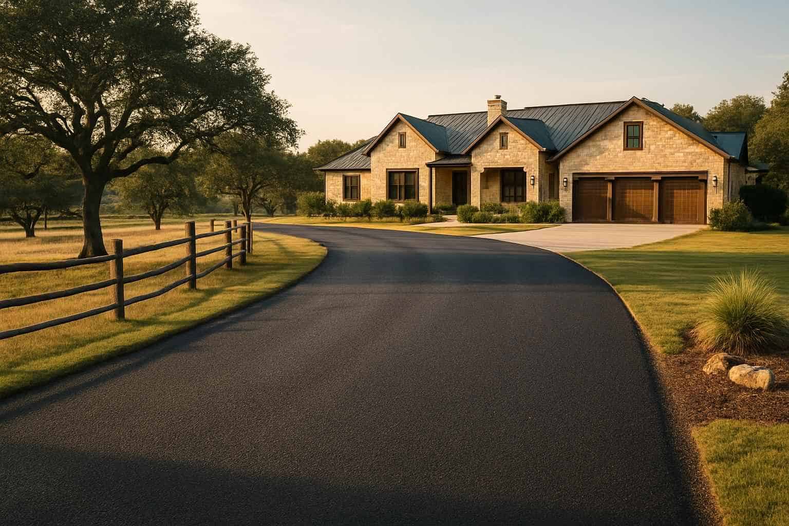 Ranch Road Chip Seal in Comfort Texas