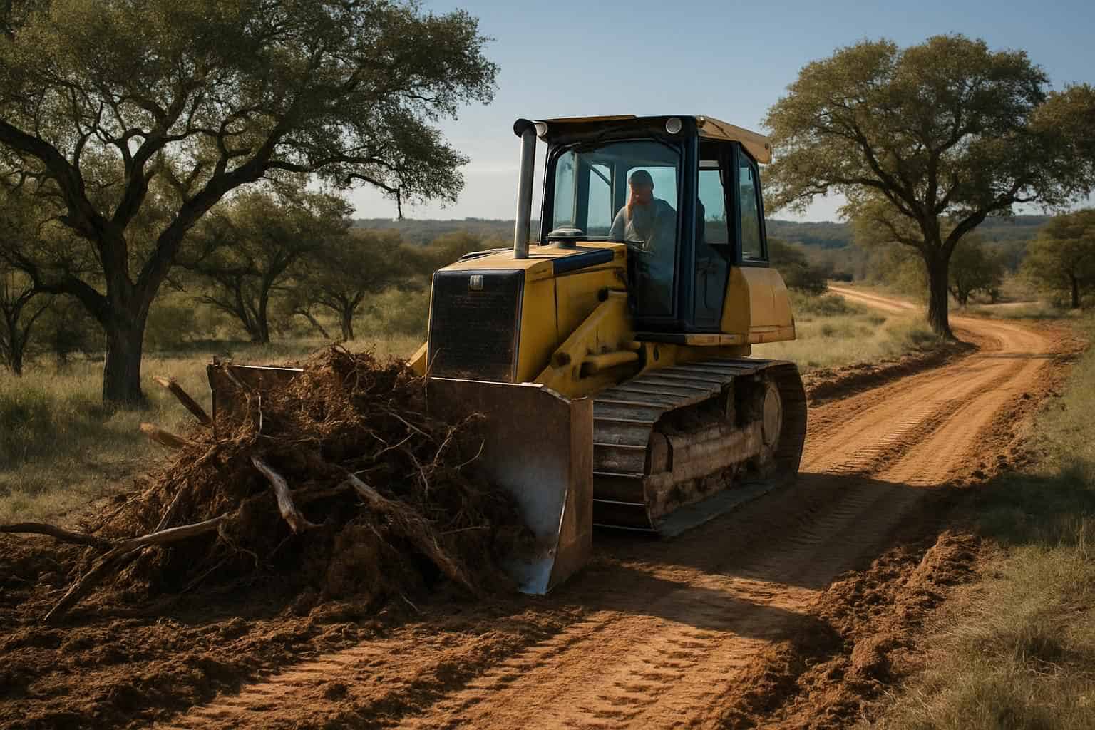 Ranch Road Clearing in Doss Texas
