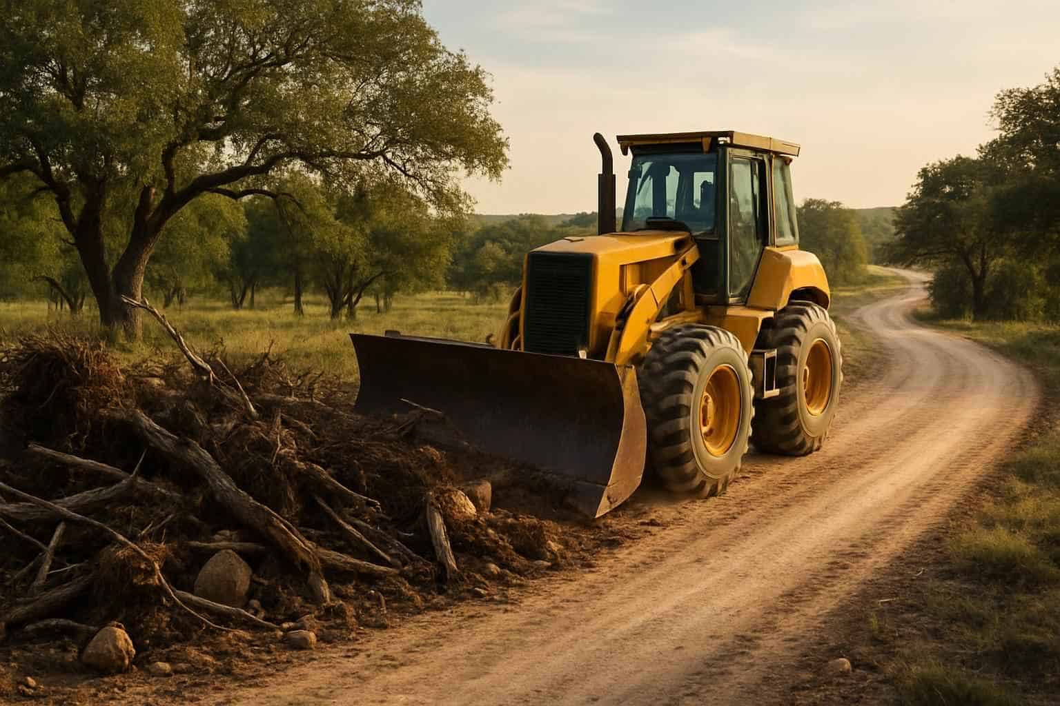 Ranch Road Clearing in Harper Texas