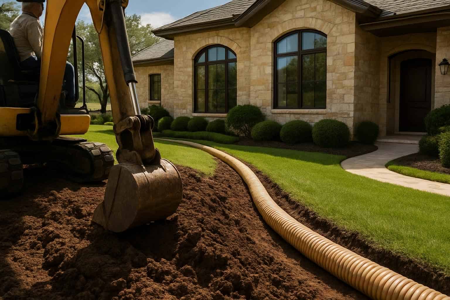 Regrading for Drainage in Comfort Texas