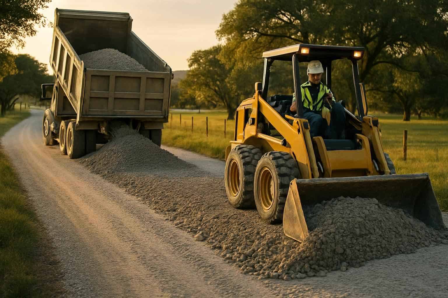 Road Base Installation in Waring Texas