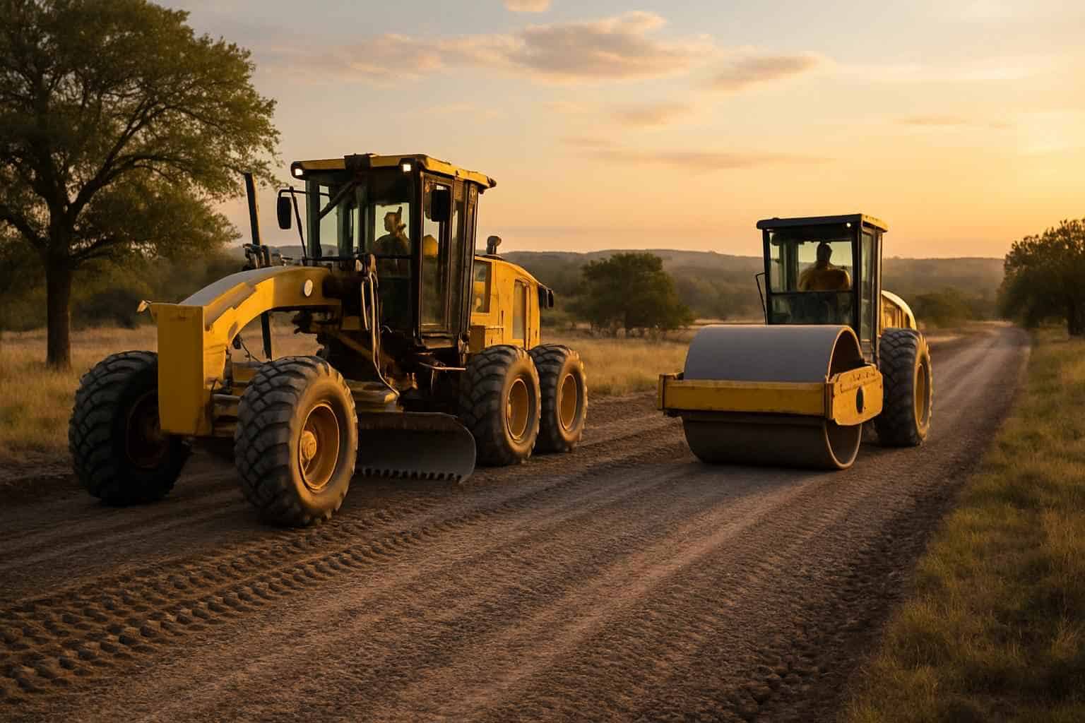 Road Grading and Compaction in Comfort Texas