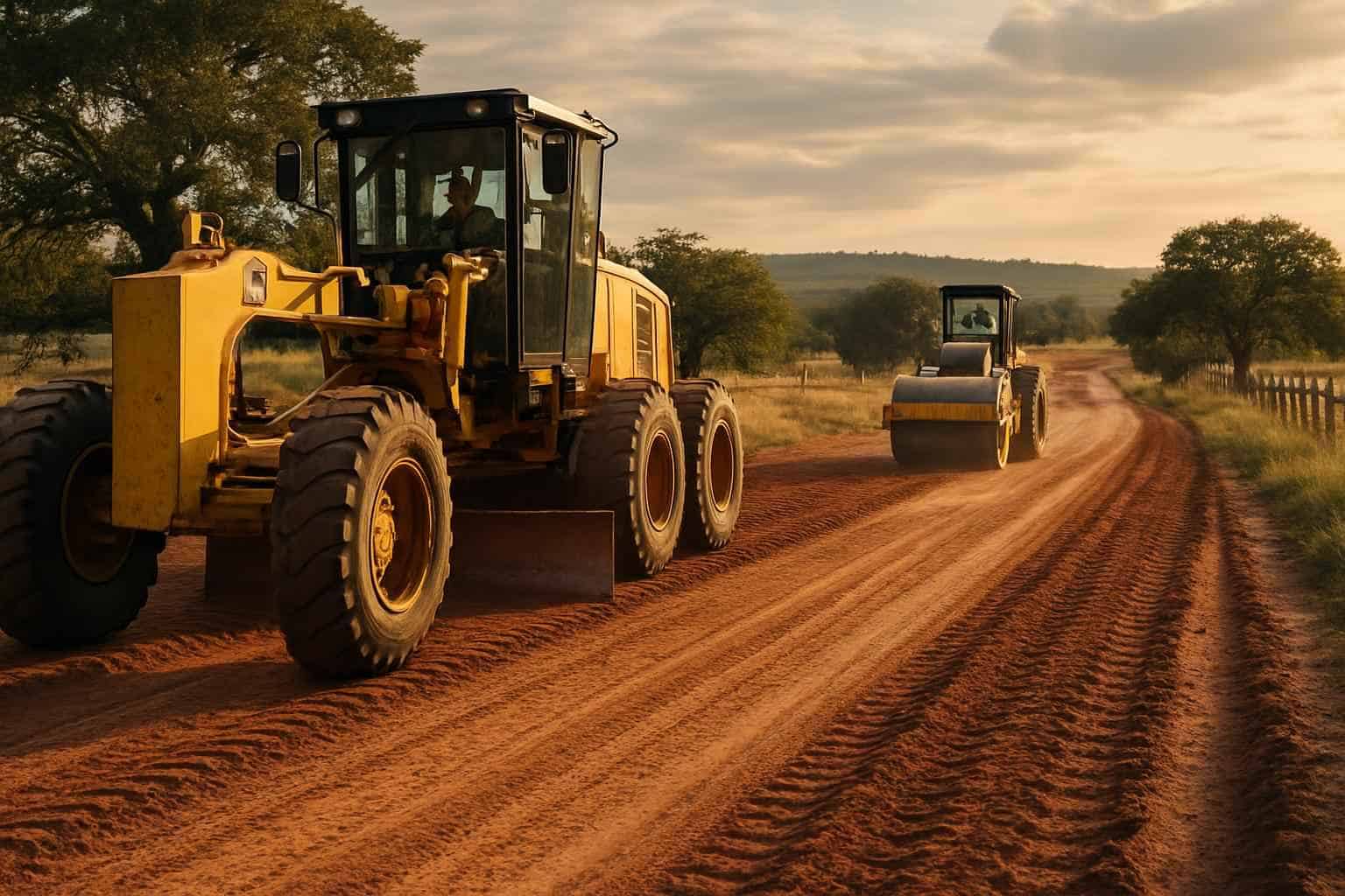 Road Grading and Compaction in Doss Texas