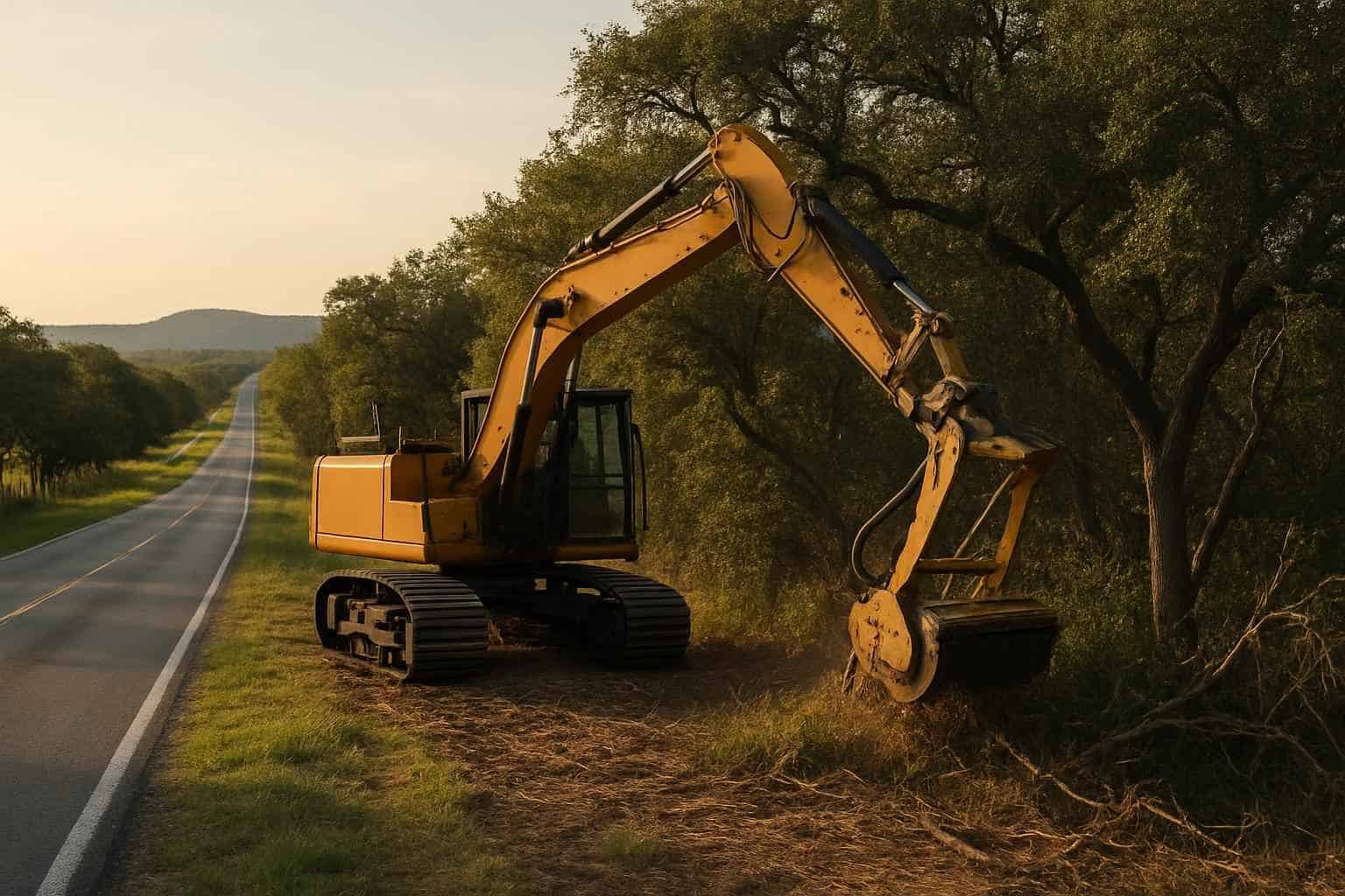 Roadside ROW Clearing in Doss Texas
