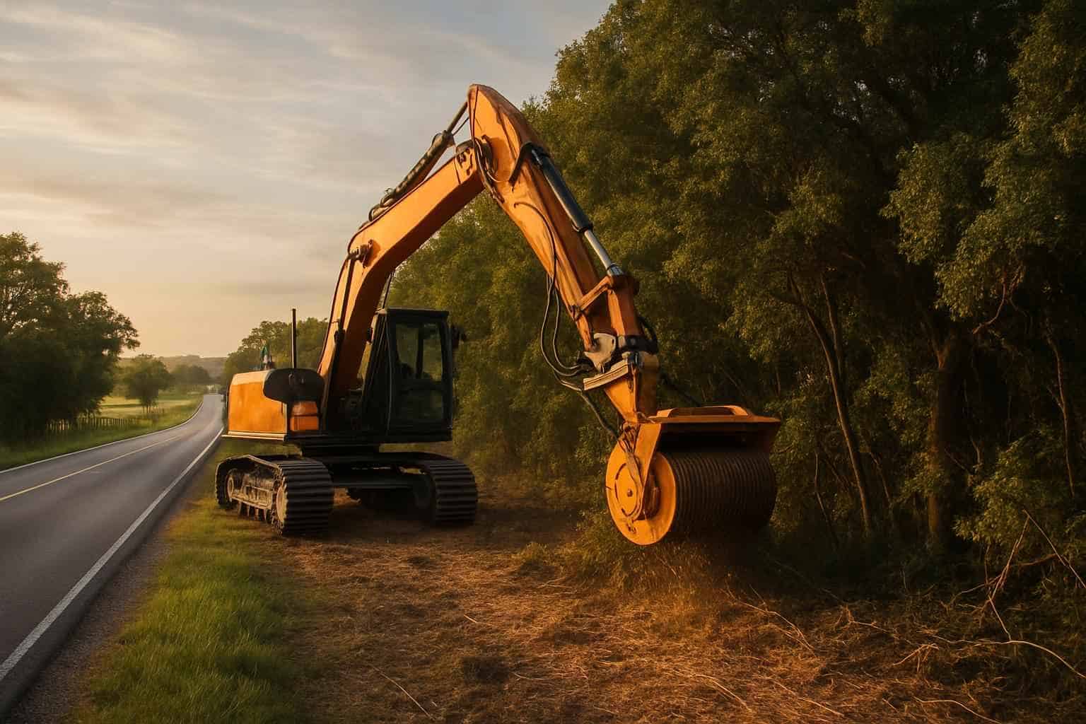 Roadside ROW Clearing in Waring Texas