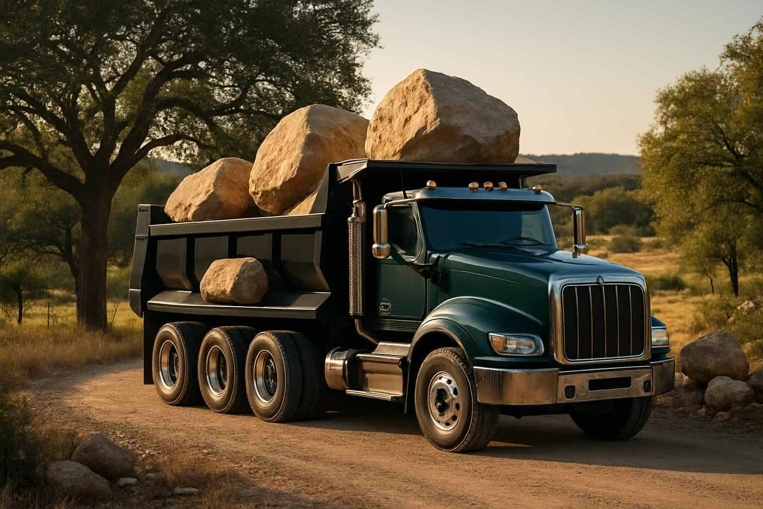 Rock and Boulder Hauling in Doss Texas