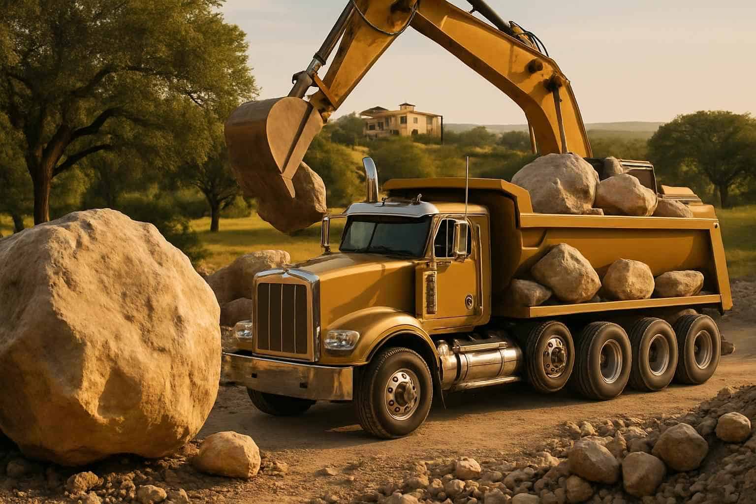 Rock And Boulder Hauling in Hye Texas