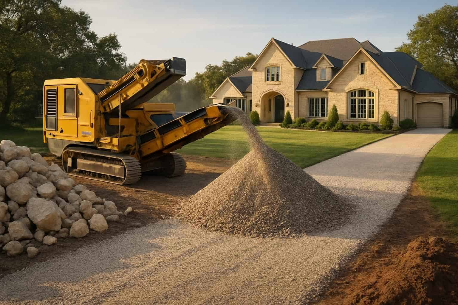 Rock Crushing for Driveways in Comfort Texas