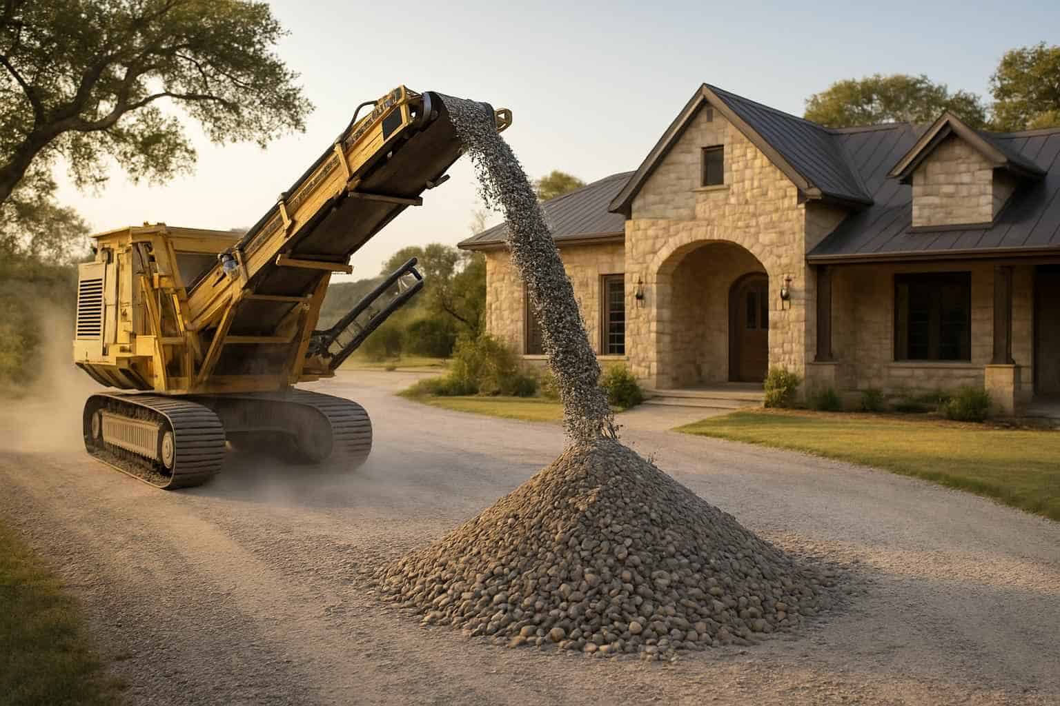 Rock Crushing for Driveways in Hye Texas