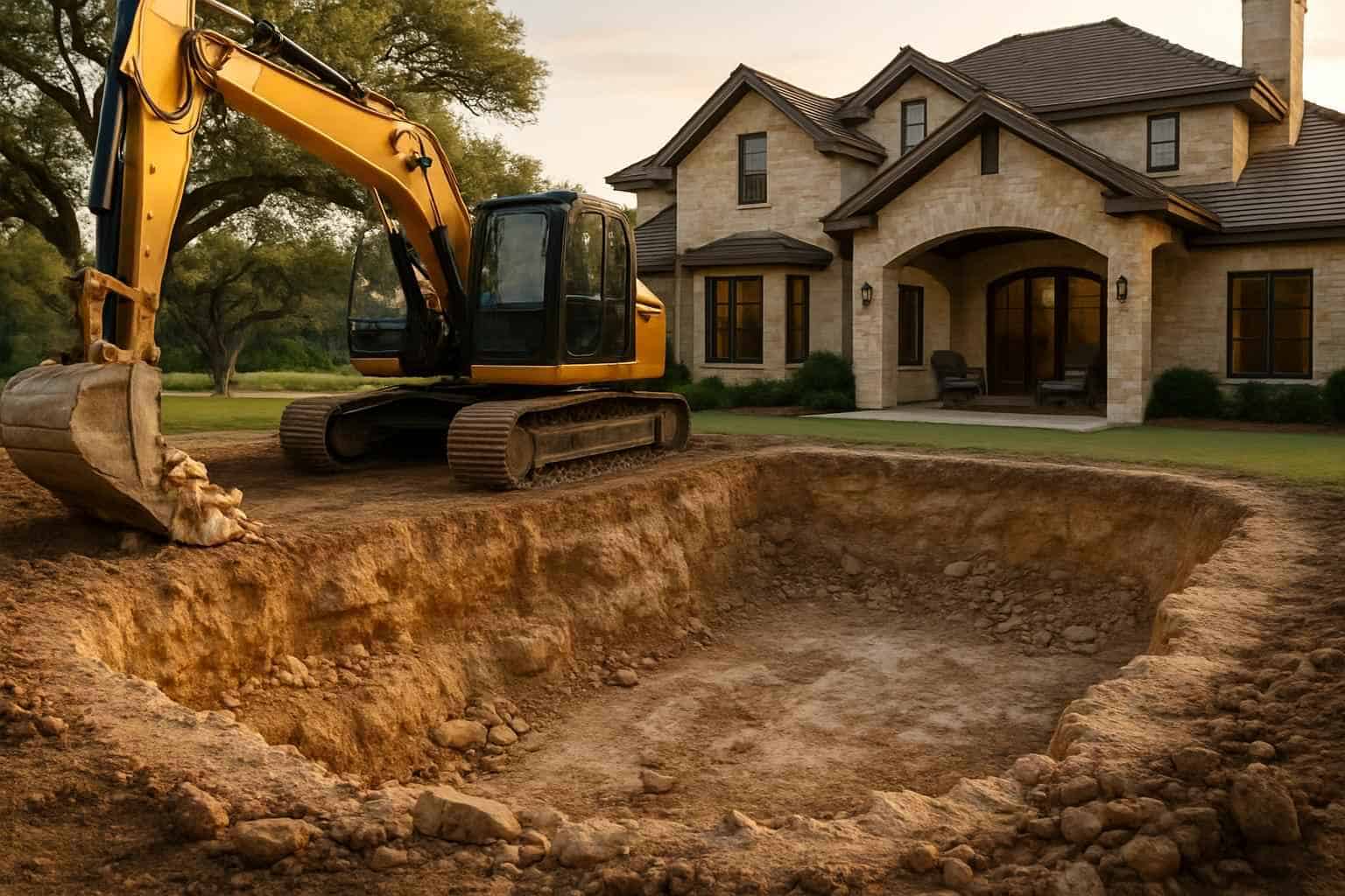 Rock Excavation for Pools in Kerrville Texas