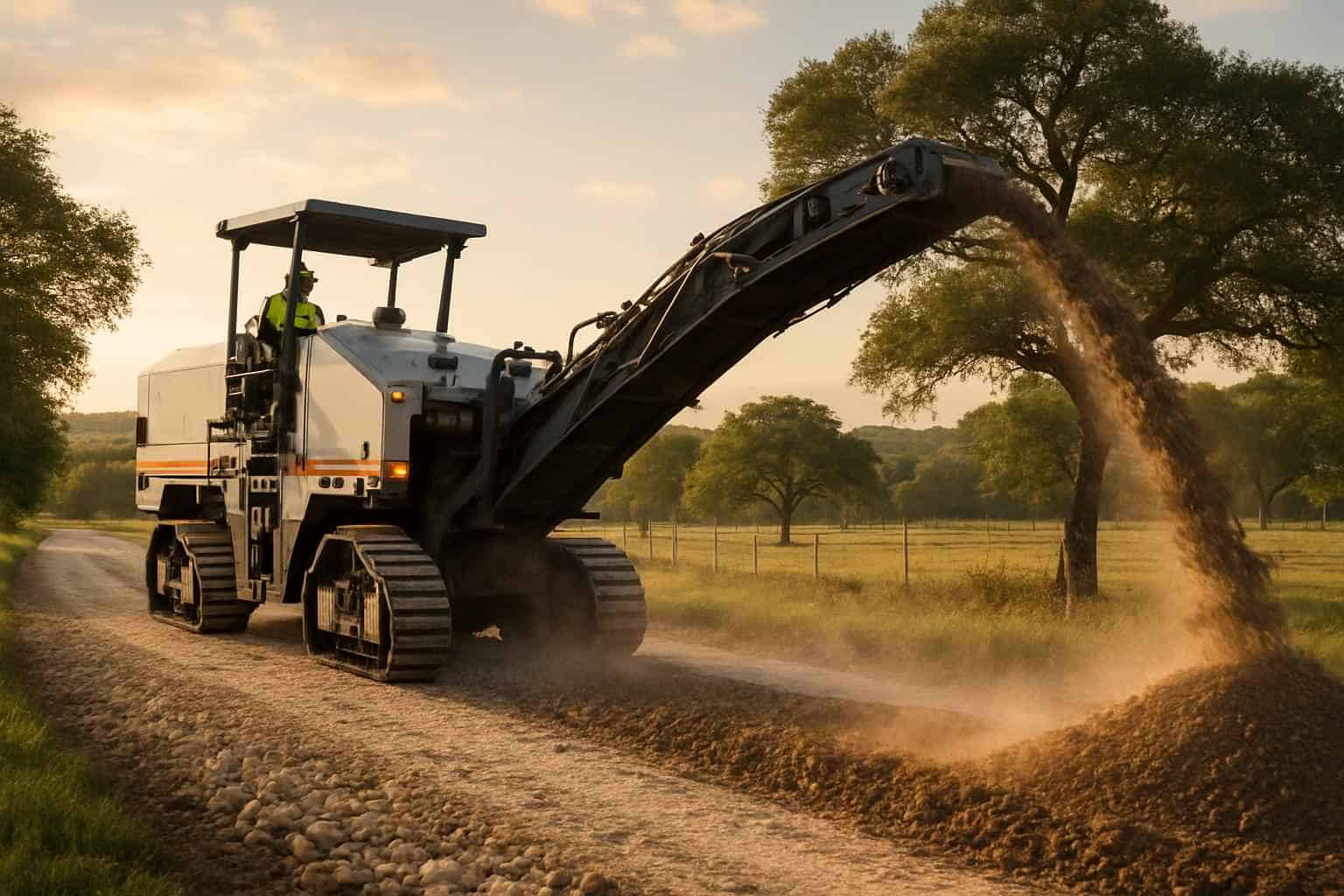 Rock Milling for Roads in Comfort Texas