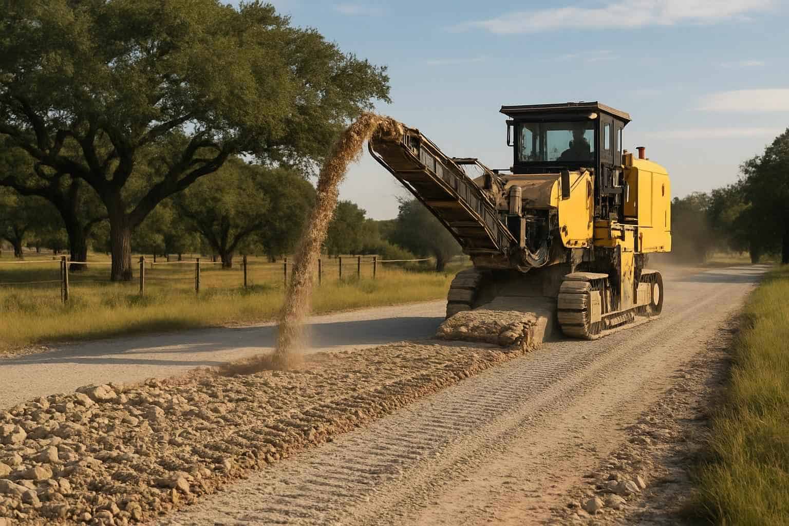Rock Milling for Roads in Waring Texas